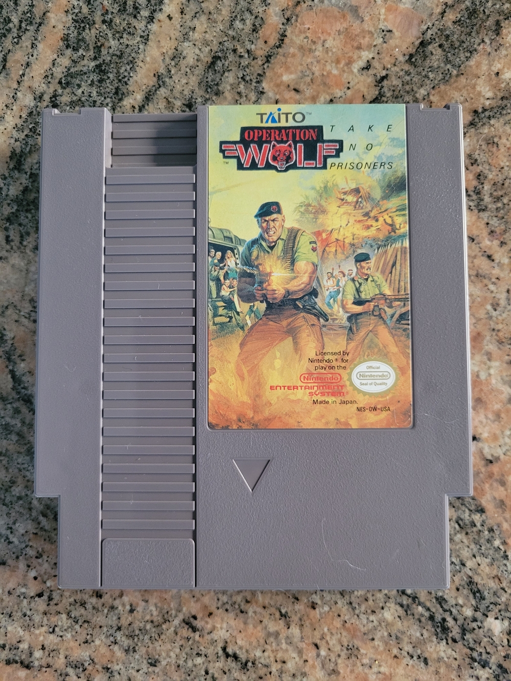 Nintendo (NES): Operation Wolf Game with Protective Sheath. Excellent Condition.